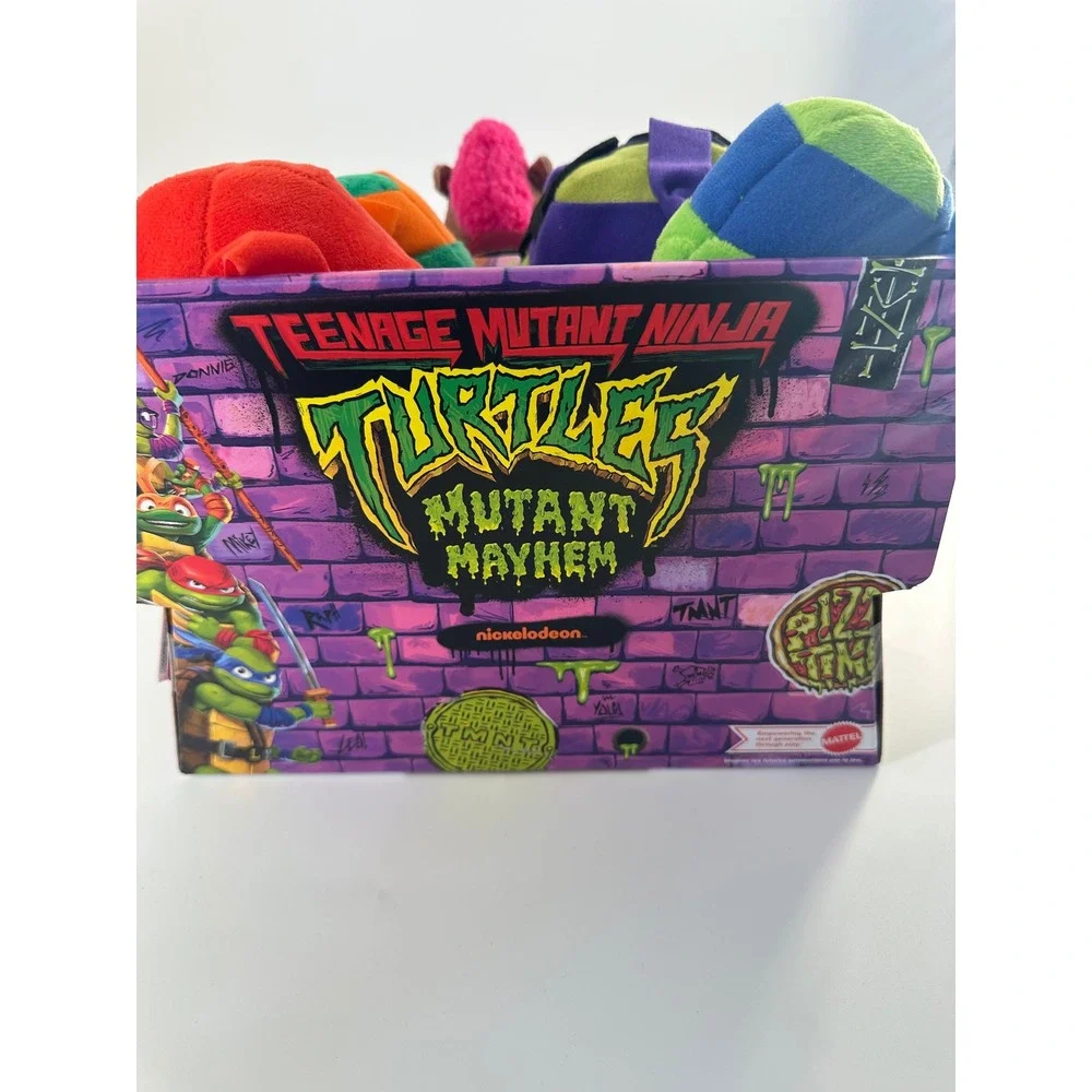Mattel TMNT‎ Mutant Mayhem Plush Set Leonardo Donatello Raphael Mikey Bebop 5pc